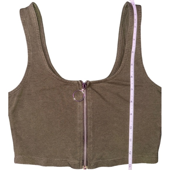 2/$7 Zip up crop top - Picture 3 of 5